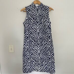 J. McLaughlin Black and White Zebra Mini Dress